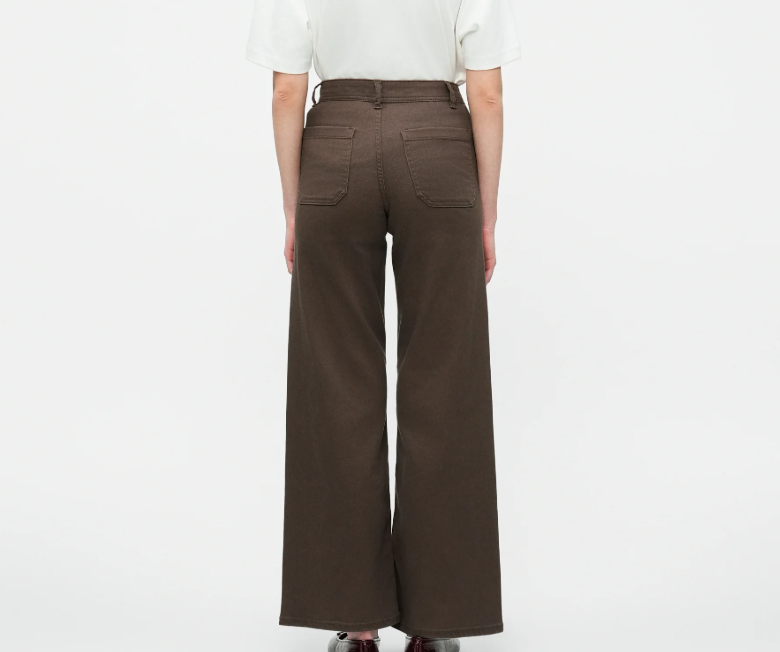 JDY IRIS STRETCH HW WIDE PANT PNT NOOS, BUKSE, Coffee Bean - Bilde 2