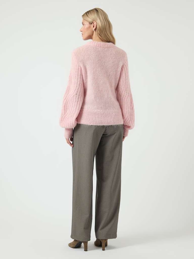 YAS ZUMA LS WOOL BLEND KNIT PULLOVER, Ullgenser,Orchid Pink, Rosa - Bilde 4