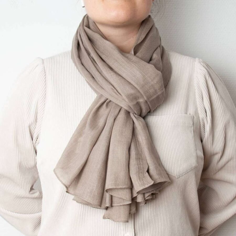 Rosenvinge Skjerf i modal - beige - Bilde 2