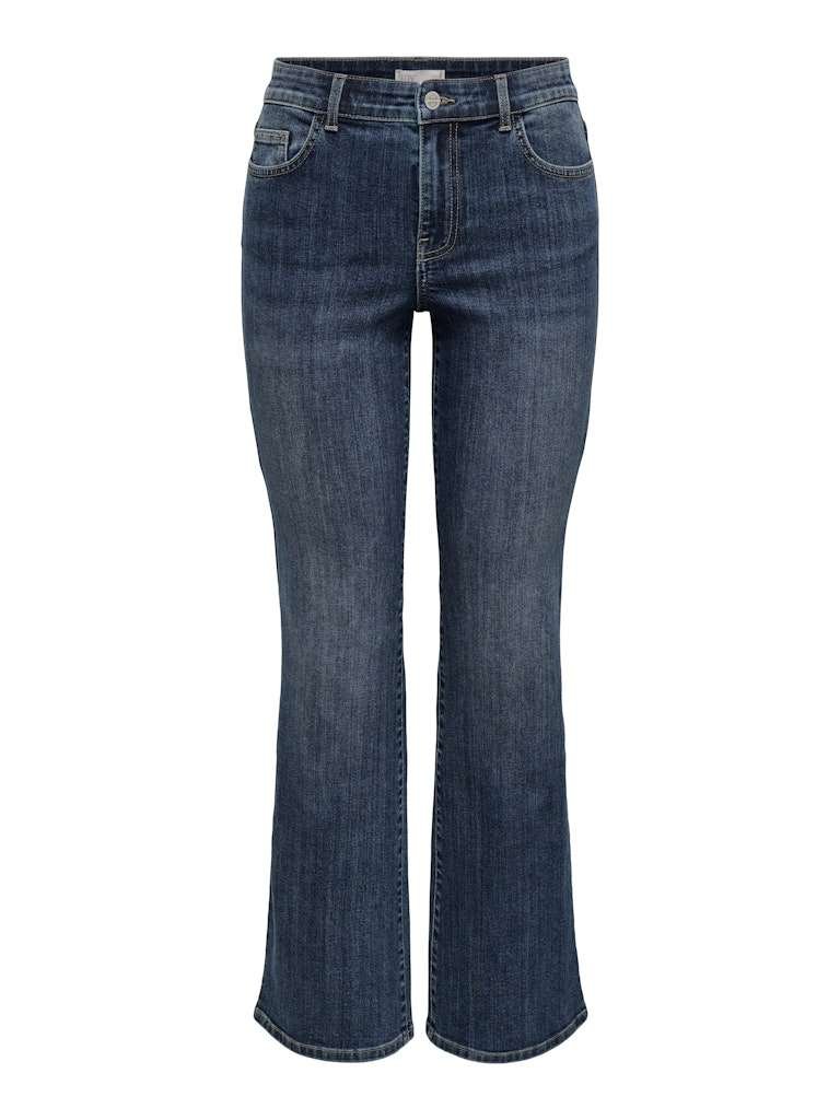 JDY BLAIR MID WAIST BOOTCUT DNM JEANS- Dongeribukse, DARK BLUE DENIM - Bilde 4
