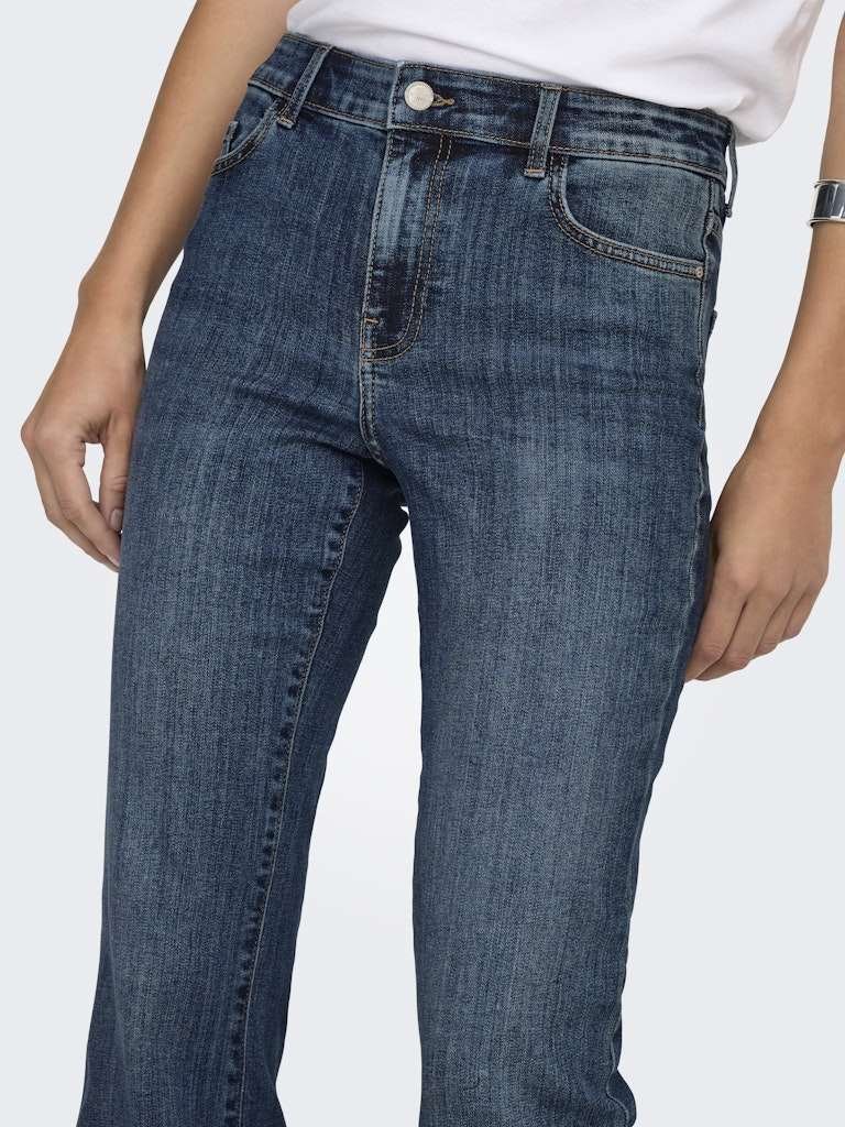 JDY BLAIR MID WAIST BOOTCUT DNM JEANS- Dongeribukse, DARK BLUE DENIM - Bilde 5