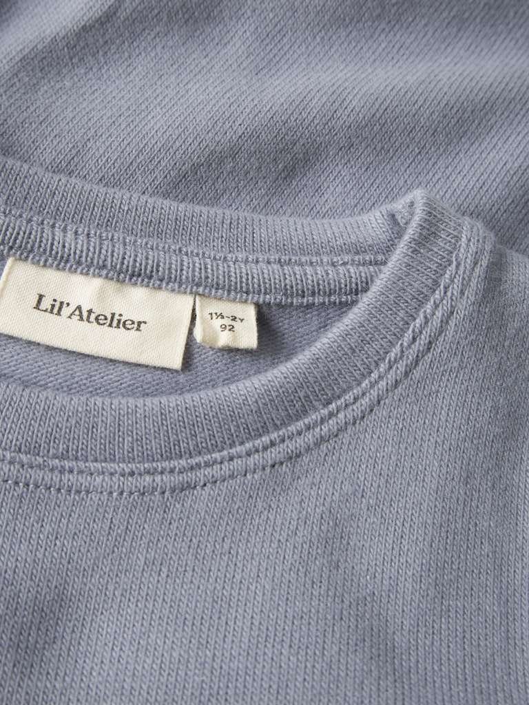 LIL ATELIER THORO HYT LS SLIM TOP LIL- Genser, Tradewinds, Støvet Blå - Bilde 4