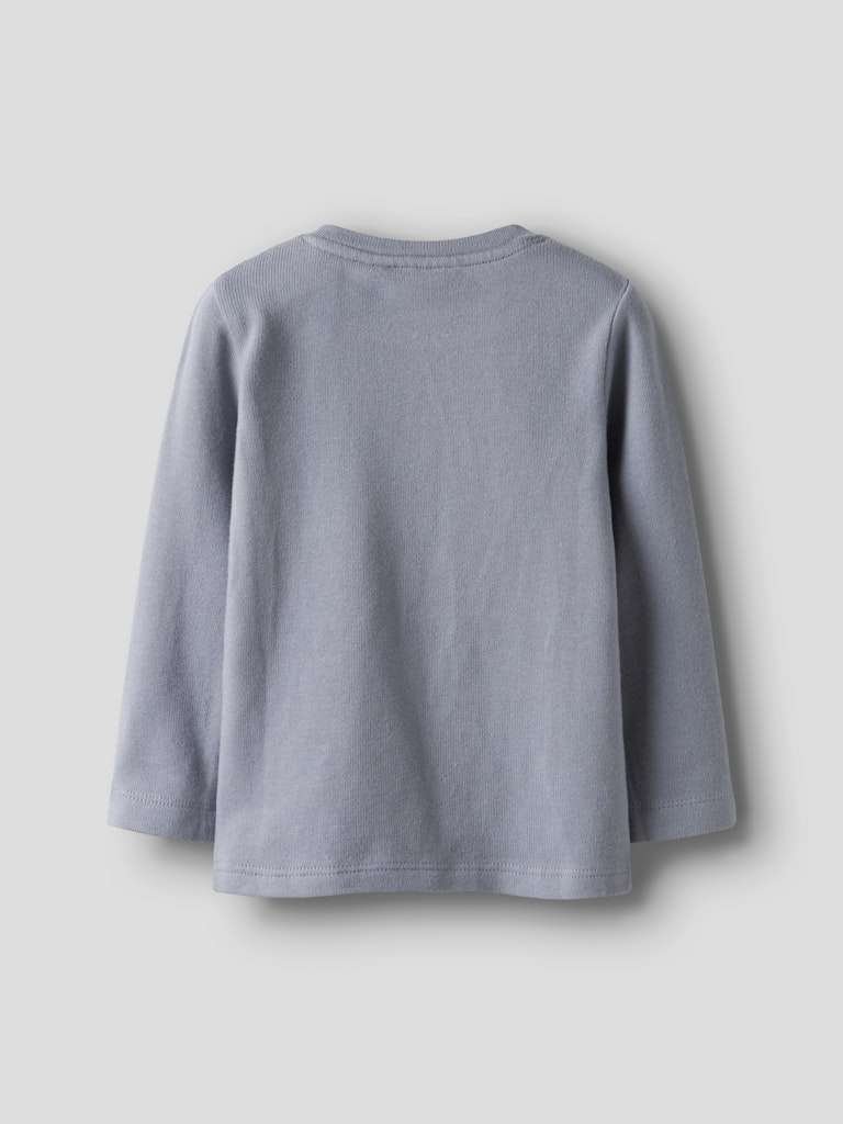 LIL ATELIER THORO HYT LS SLIM TOP LIL- Genser, Tradewinds, Støvet Blå - Bilde 2