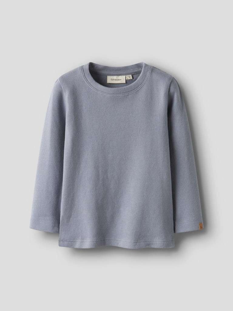 LIL ATELIER THORO HYT LS SLIM TOP LIL- Genser, Tradewinds, Støvet Blå