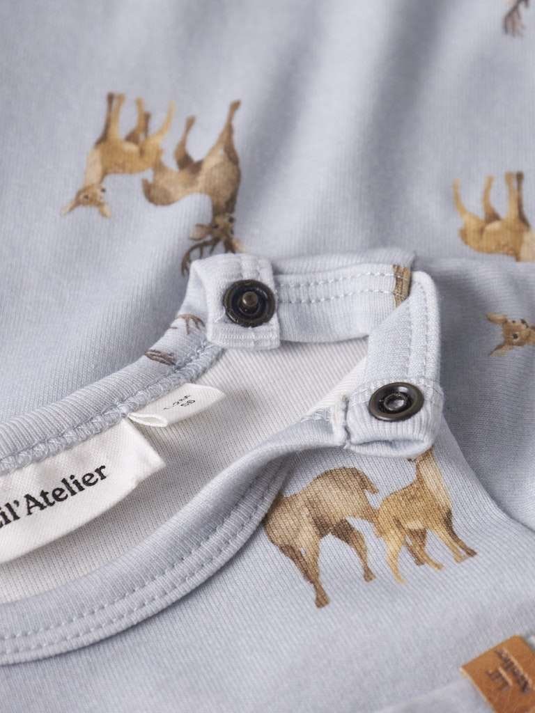 LIL ATELIER LAYO GEO LS SLIM BODY LIL, Gray Dawn DEER - Bilde 4