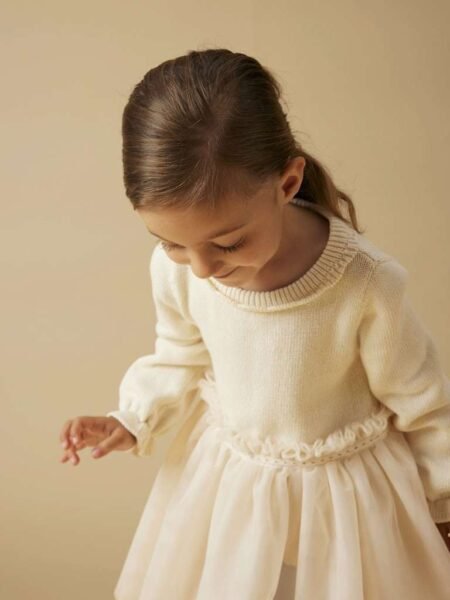LIL ATELIER SARINA LS KNIT DRESS LIL- Kjole, Pistachio Shell