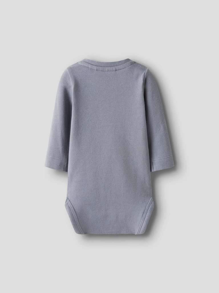 LIL ATELIER THORO HYT LS SLIM BODY LIL, Tradewinds, Støvet Blå - Bilde 2