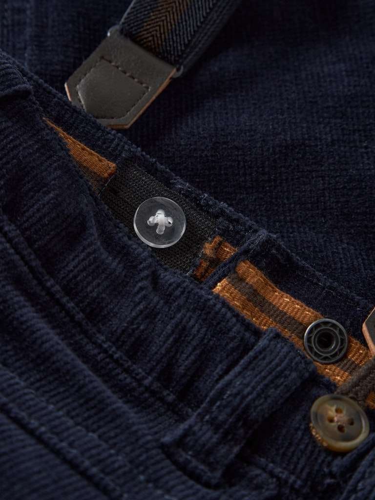 NAME IT RYAN SLIM CORD PANT WB- Cordfløyelbukse med Avtagbare Seler, Navy Blazer - Bilde 4