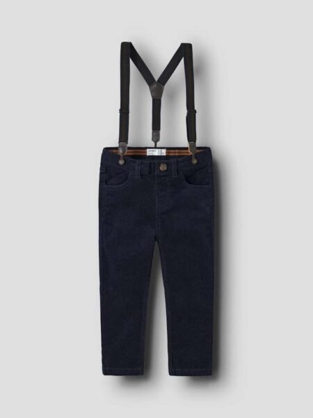 NAME IT RYAN SLIM CORD PANT WB- Cordfløyelbukse med Avtagbare Seler,  Navy Blazer
