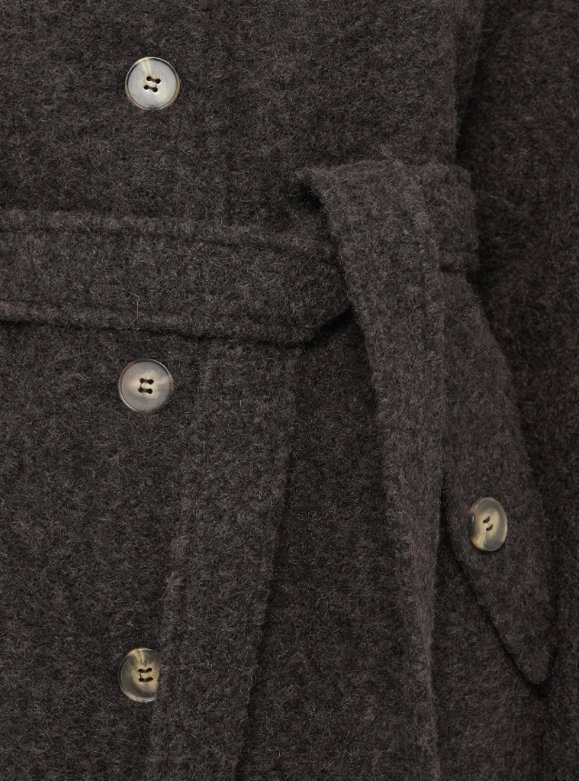 JDY NEVADA BOUCLE BELT COAT, Kåpe, Jakke,Chocolate Torte, Mørk brun - Bilde 9