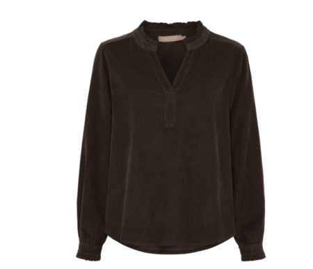 Mdc Morgana Blouse, Bluse/ Skjorte I Babycord, Moro; Mørk Brun