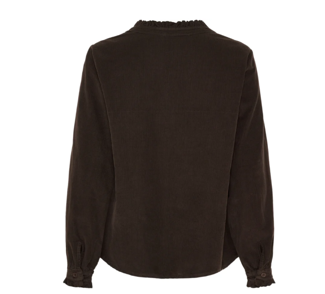 Mdc Morgana Blouse, Bluse/ Skjorte I Babycord, Moro; Mørk Brun - Bilde 3