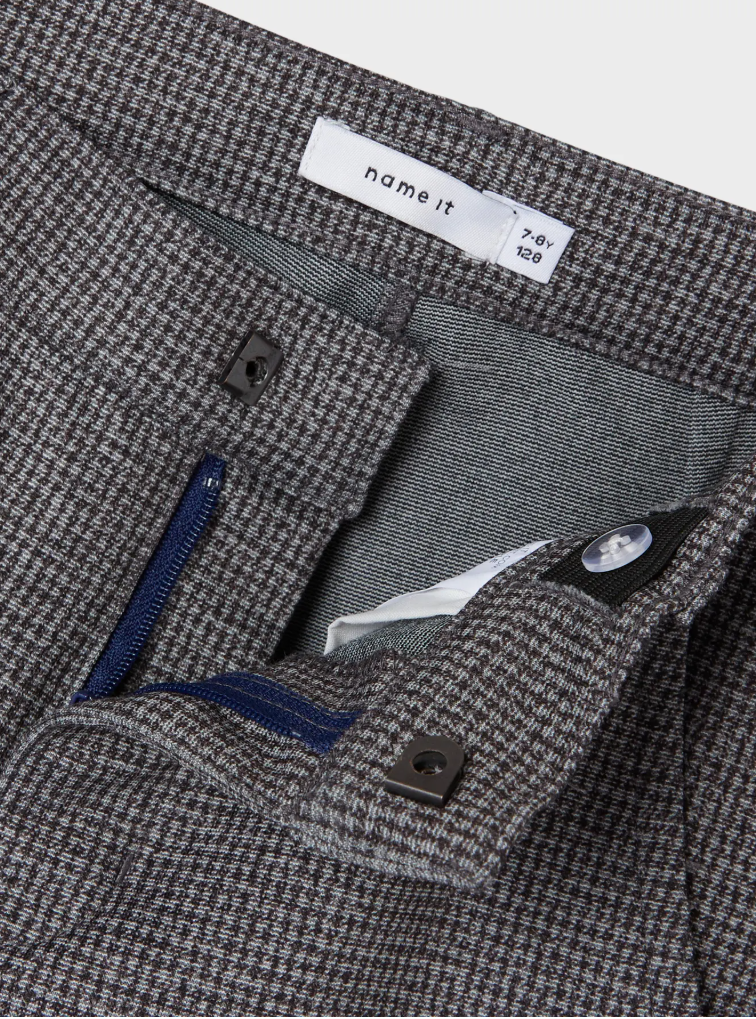 Name It SILAS COMFORT PANT- Penbukse, Licorice/ CHECKS, Rutet, str 116-152 - Bilde 3