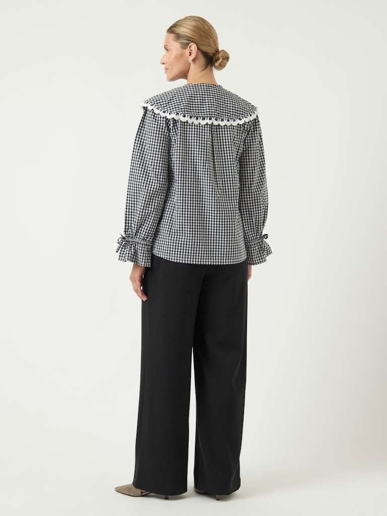 YAS KARA LS SHIRT- Skjorte/Bluse, Black-White/ Svart- Hvit - Bilde 9