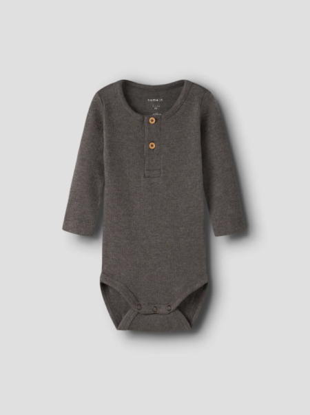 Name It KAB LS BODY NOOS, Delicioso MELANGE- Brun Melange