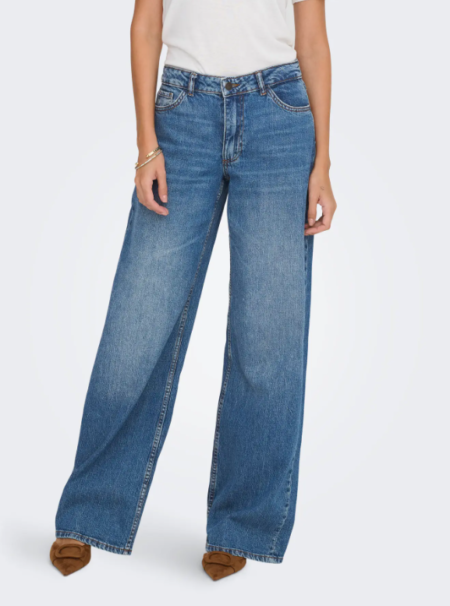 JDY RUBY MW WID MB 1006 DNM NOOS, Jeans, Medium Blue Denim