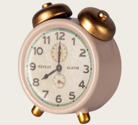 Maileg  Miniatyr Vekkerklokke, Pudderosa