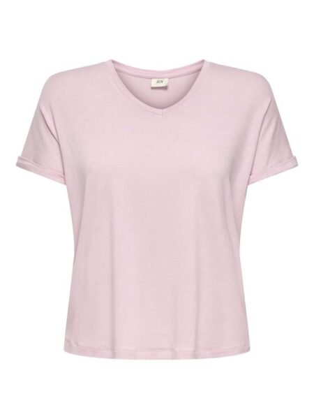 JDY SISSY S/S V-NECK TOP JRS NOOS- T Skjorte I Viskose,    Fragrant Lilac/ Rosalilla