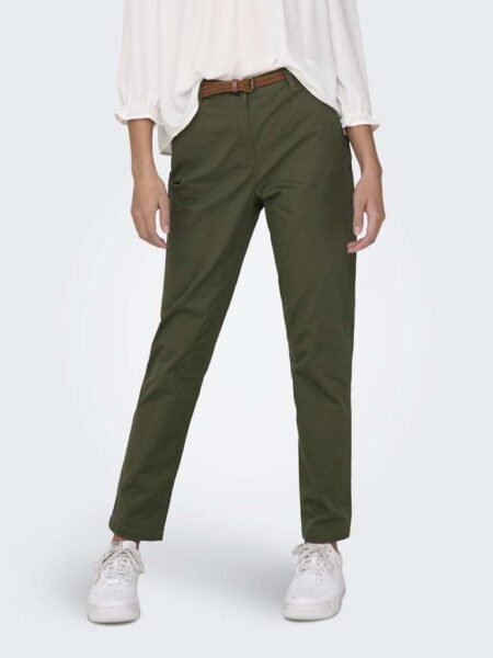 JDYCHICAGO MW BELTED CHINO PANTS NOOS, BUKSE, Kalamata