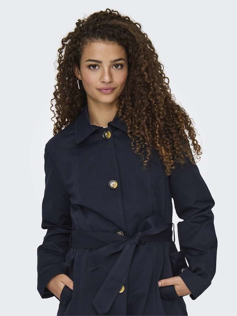 JDY ISADORA LIFE TRENCHCOAT OTW HAB NOOS, Sky Captain- Mørk Blå, Str xs-xxl - Bilde 2