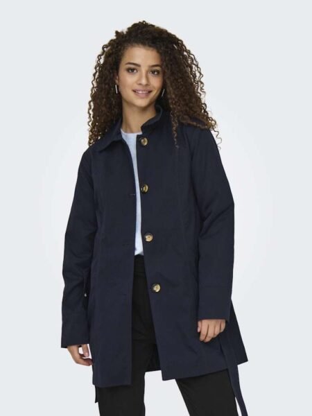 JDY ISADORA LIFE TRENCHCOAT OTW HAB NOOS, Sky Captain- Mørk Blå, Str xs-xxl