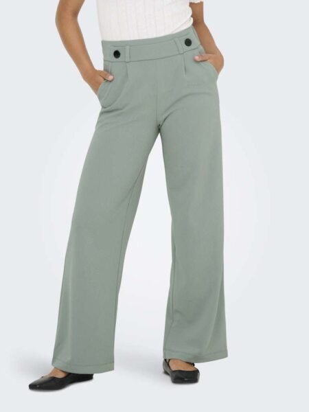 JDY GEGGO LIFE NEW LONG PANT JRS NOOS, BUKSE, Chinois Green