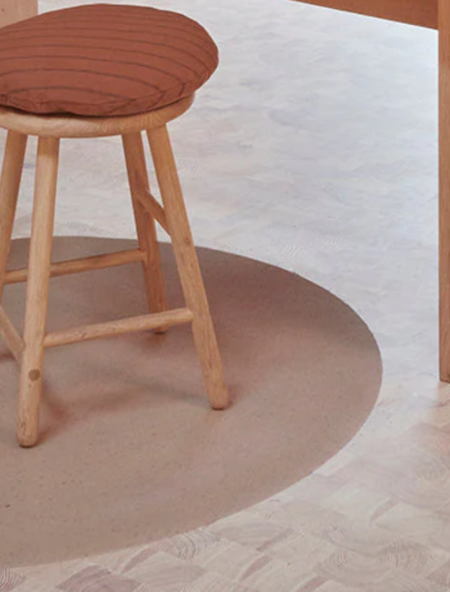 OyOy Muda stolmatte i Camel/ Dus Rosa