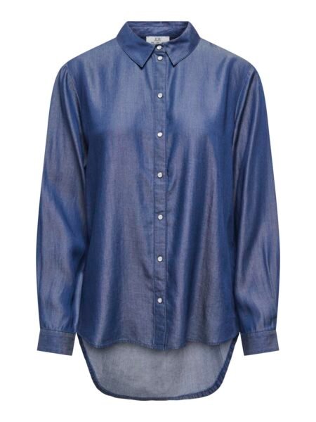 JDY JASPER L/S SHIRT WVN DIA, Skjorte, Dark Blue Denim