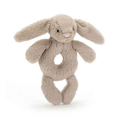 Jellycat Bashful Beige Bunny Ring Rattle- kanin rangle