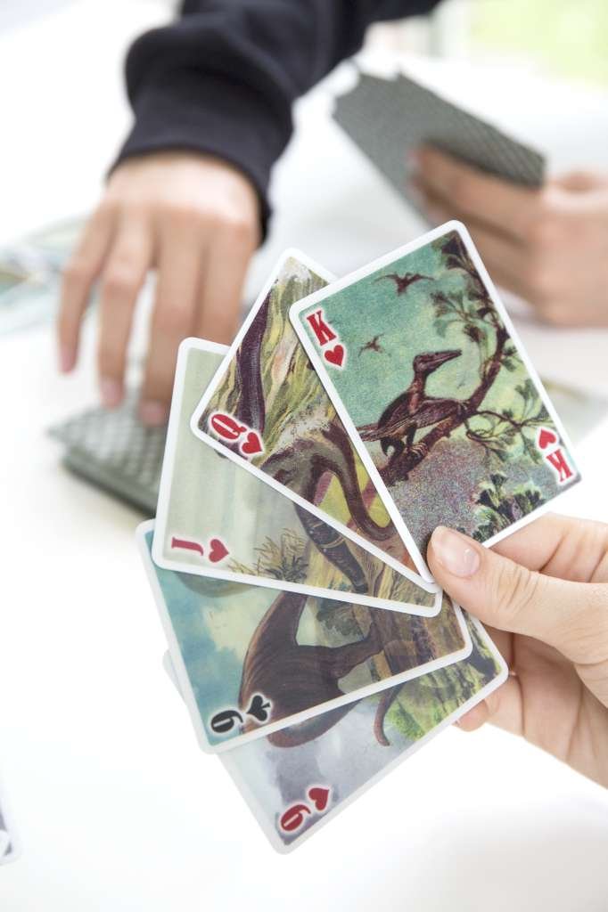 Kortstokk med 3D-bilder av dinosaurer - Bilde 3