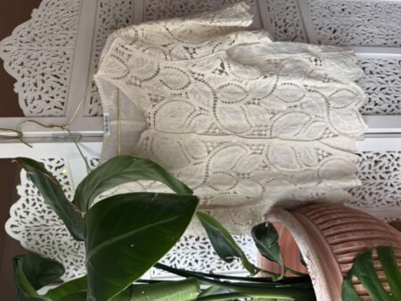 Copenhagen Luxe, Shirt lace SS, ONESIZE TOPP, White