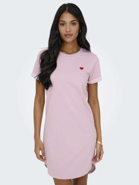 JDY IVY S/S DRESS JRS NOOS- Kjole Med Kort Arm, Fragrant Lilac BITTERSWEET HEART