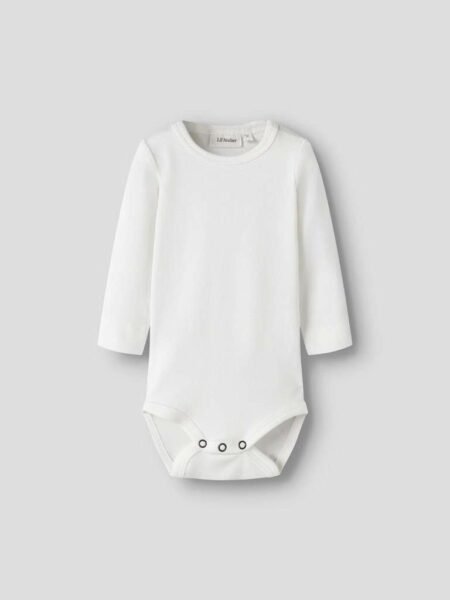 LIL' ATELIER GAYO LS SLIM BODY LIL NOOS, Basic body, Coconut Milk - Offwhite/ Hvit