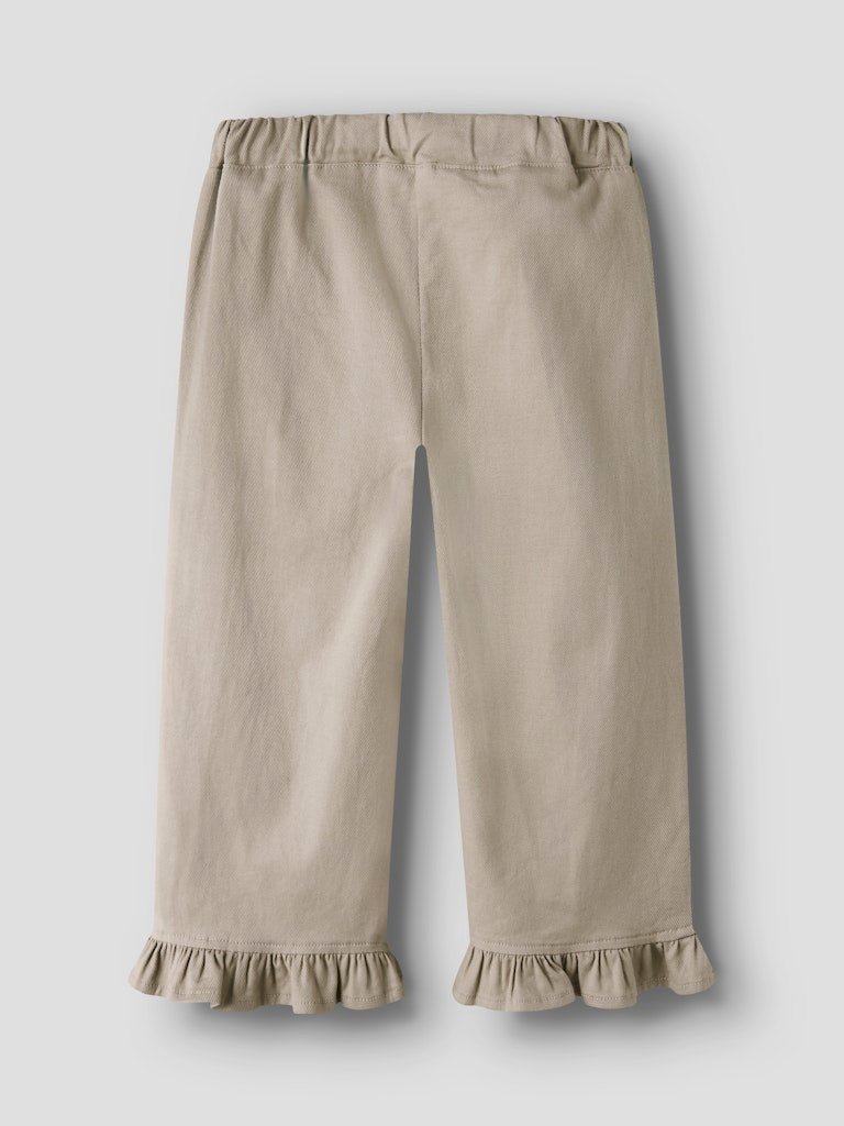 LIL ATELIER DOREEN WIDE TWI PANT, Bukse, Oxford Tan- Beige - Bilde 3