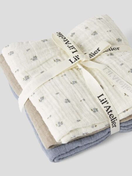 LIL’ ATELIER, ISLEYS 3PACK NAPPIES, Stellekluter, Coconut Milk OXFORD TAN/TRADEWINDS