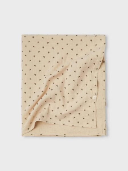Lil'Atelier  Lano Swaddle Blanket, Peyote/ Blueberry