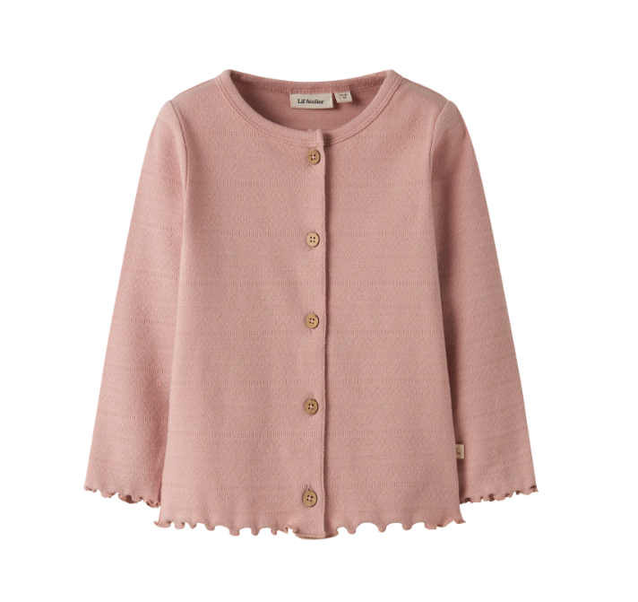 LIL ATELIER DIMIA LS SLIM CARD - Cardigan, Misty Rose - Dus Gammelrosa - Bilde 4