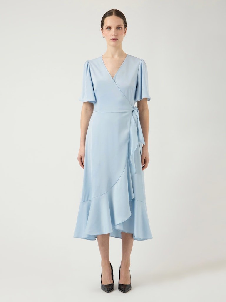 YAS THEA 2/4 MIDI WRAP DRESS S. NOOS, KJOLE, Skyway - Bilde 2