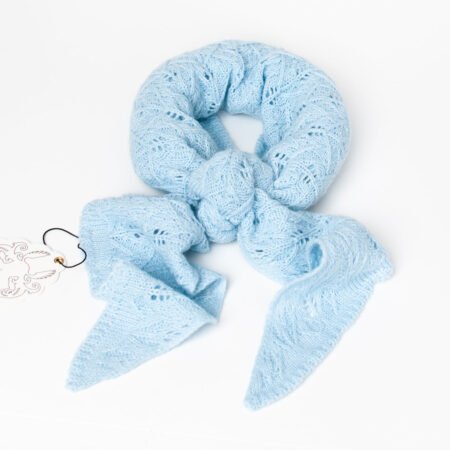 Rosenvinge Lite  Strikket Trekantskjerf , Lys Blå