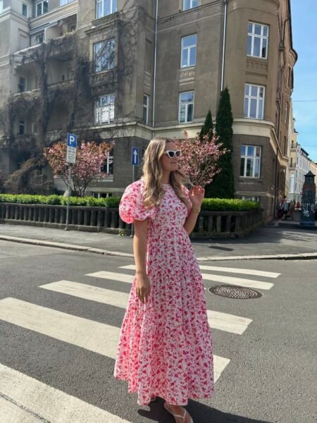 YAS COLEA SS ANKLE DRESS S. NOOS, KJOLE, Pristine/Donna