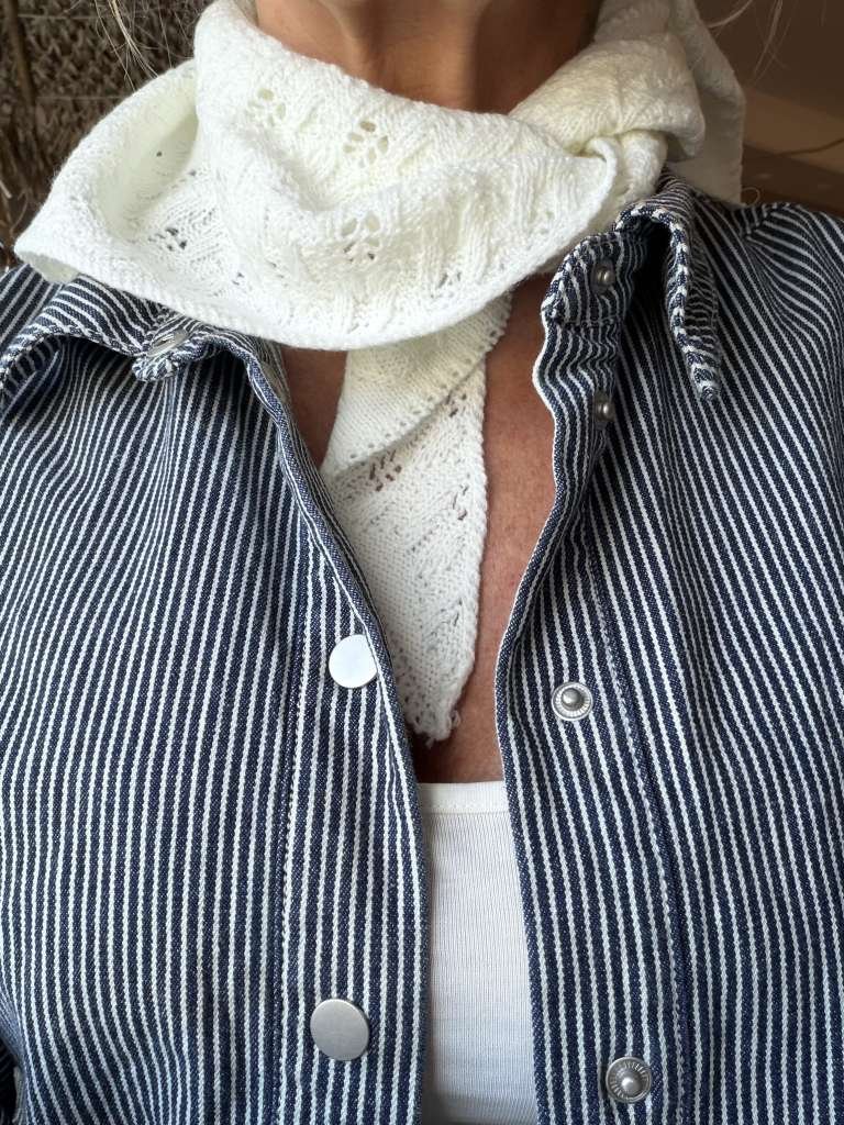 Rosenvinge Lite Strikket Trekantskjerf , Offwhite - Bilde 2