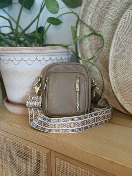 Rosenvinge LEVI CityBag med mønstret rem - beige