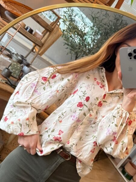 YAS ASINA LS SHIRT, Bluse, Pristine Botalia