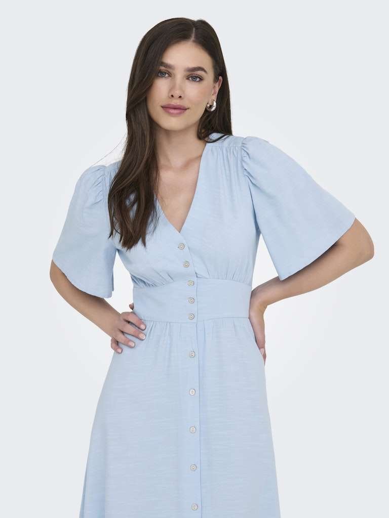 JDY NORA 2/4 MIDI DRESS WVN NOOS, Kjole, Chambray Blue- Lys Blå, Str Xs-Xxl - Bilde 2