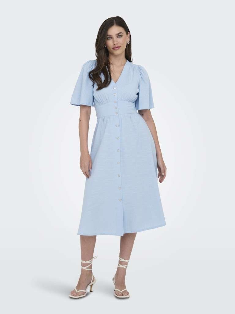 JDY NORA 2/4 MIDI DRESS WVN NOOS, Kjole, Chambray Blue- Lys Blå, Str Xs-Xxl