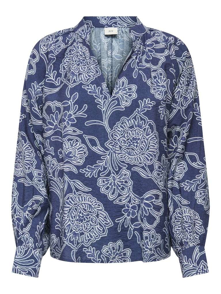 JDY ELISE LIFE L/S TOP WVN, Bluse/ Skjorte, Str S-XXL