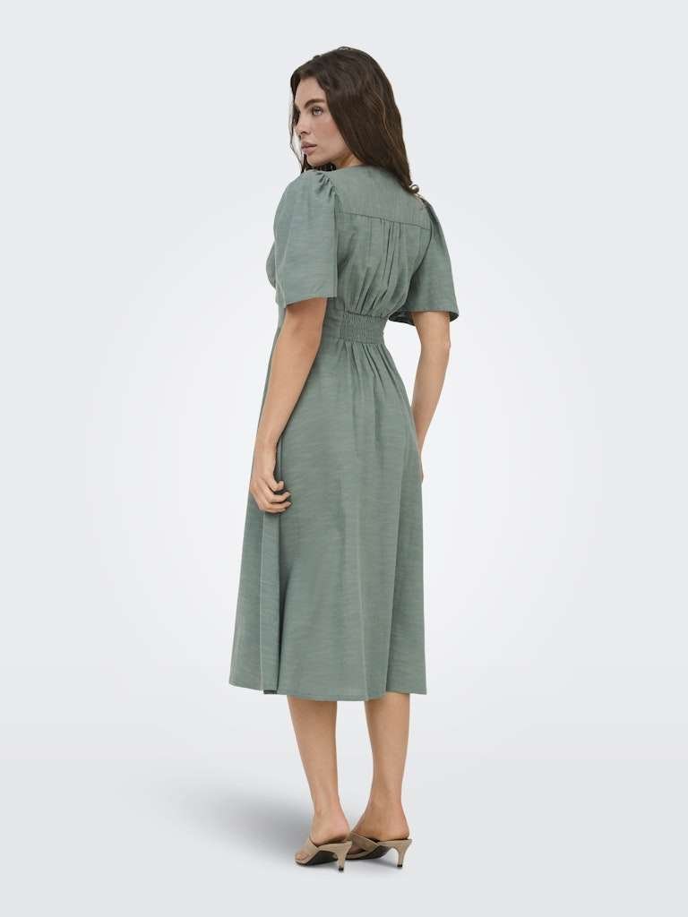 JDY NORA 2/4 MIDI DRESS WVN NOOS, Kjole, Laurel Wreath Str Xs-Xxl - Bilde 3