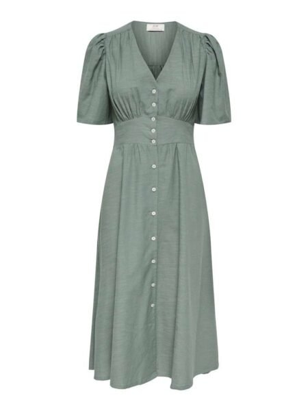 JDY NORA 2/4 MIDI DRESS WVN NOOS, Kjole, Laurel Wreath Str Xs-Xxl