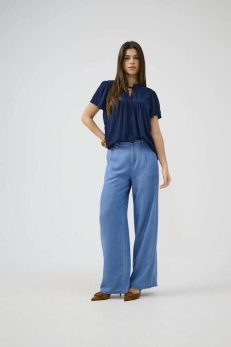 JDY JASPER HW WIDE PANT WVN, Bukse NOOS, Medium Blue Denim