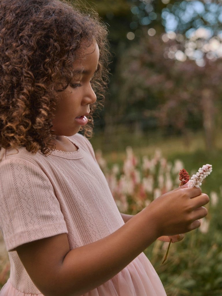 LIL ATELIER, FANELLA SS TULLE DRESS LIL, KJOLE MED TYLL, Peach Whip - Bilde 2